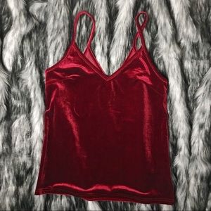Red Velvet Spaghetti Strap Top